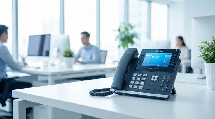 Ejemplo de menú automático IVR en una planta telefónica IP