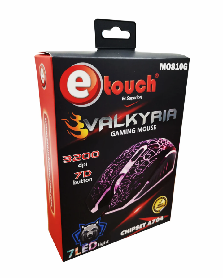 Mouse Gaming VALKYRIA ETOUCH 3200dpi 2.0 6 Botones usb
