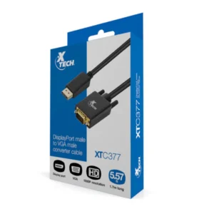 Adaptador con conector DisplayPort™ macho a VGA macho